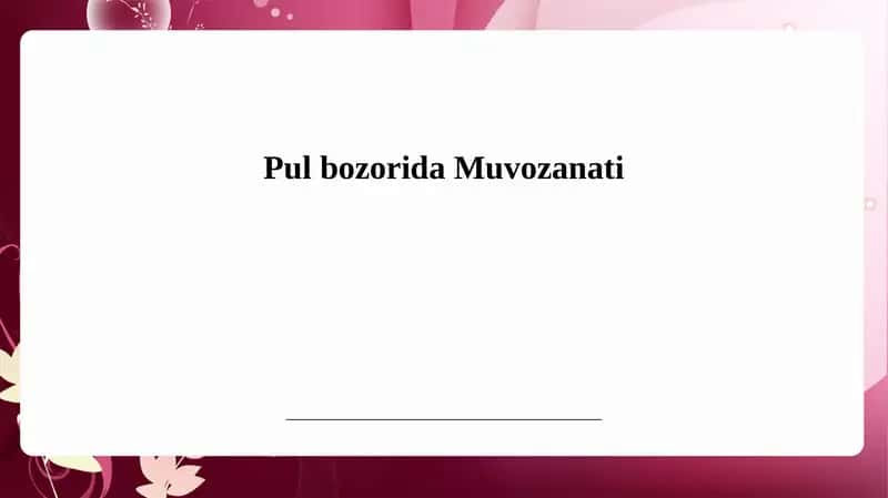 Bozorning asosiy tamoyillari va ularning o'zaro ta'siri