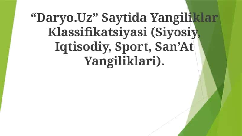 Daryo.Uz Yangiliklar