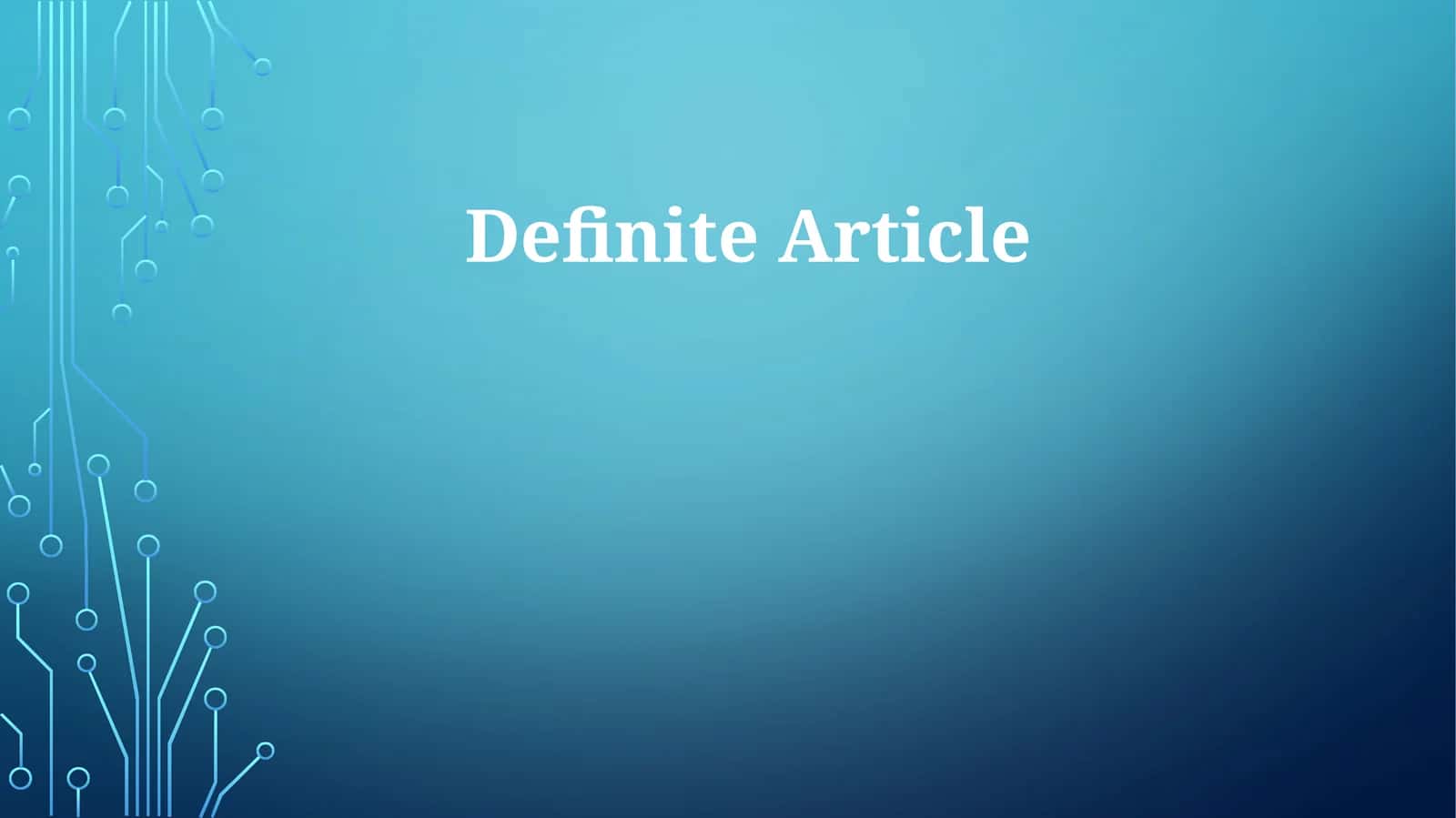 DefiniteArticle