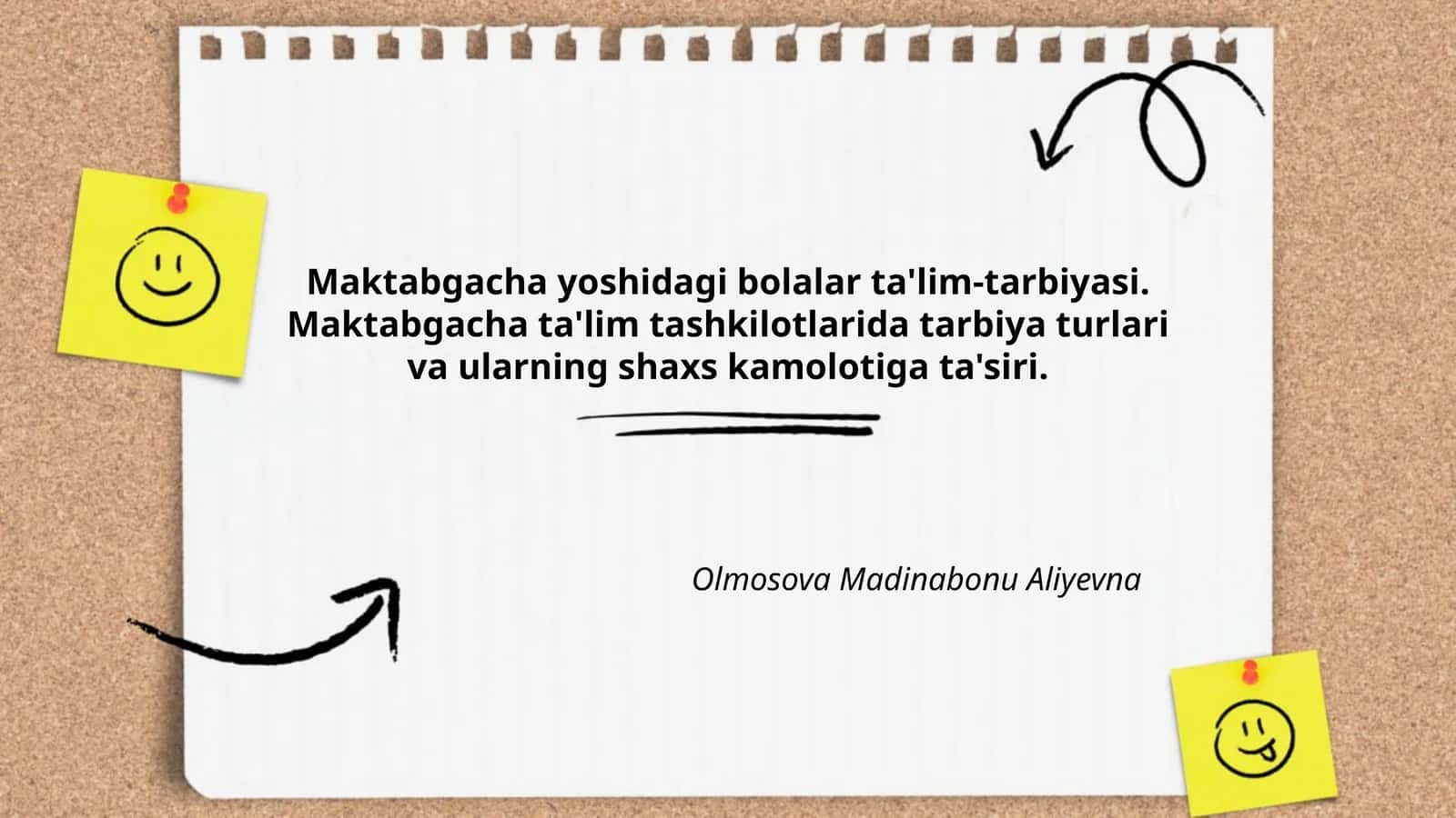 Maktabgacha yoshidagi bolalar ta'lim-tarbiyasi