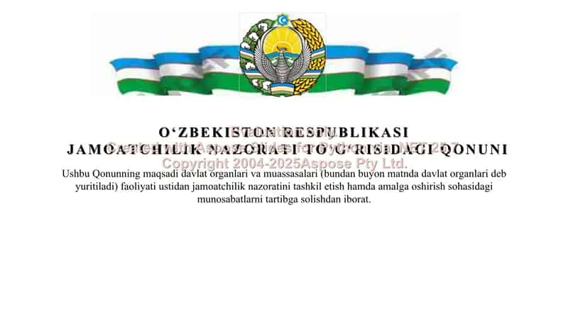 jamoatchilik nazorati to'g'risidagi qonun