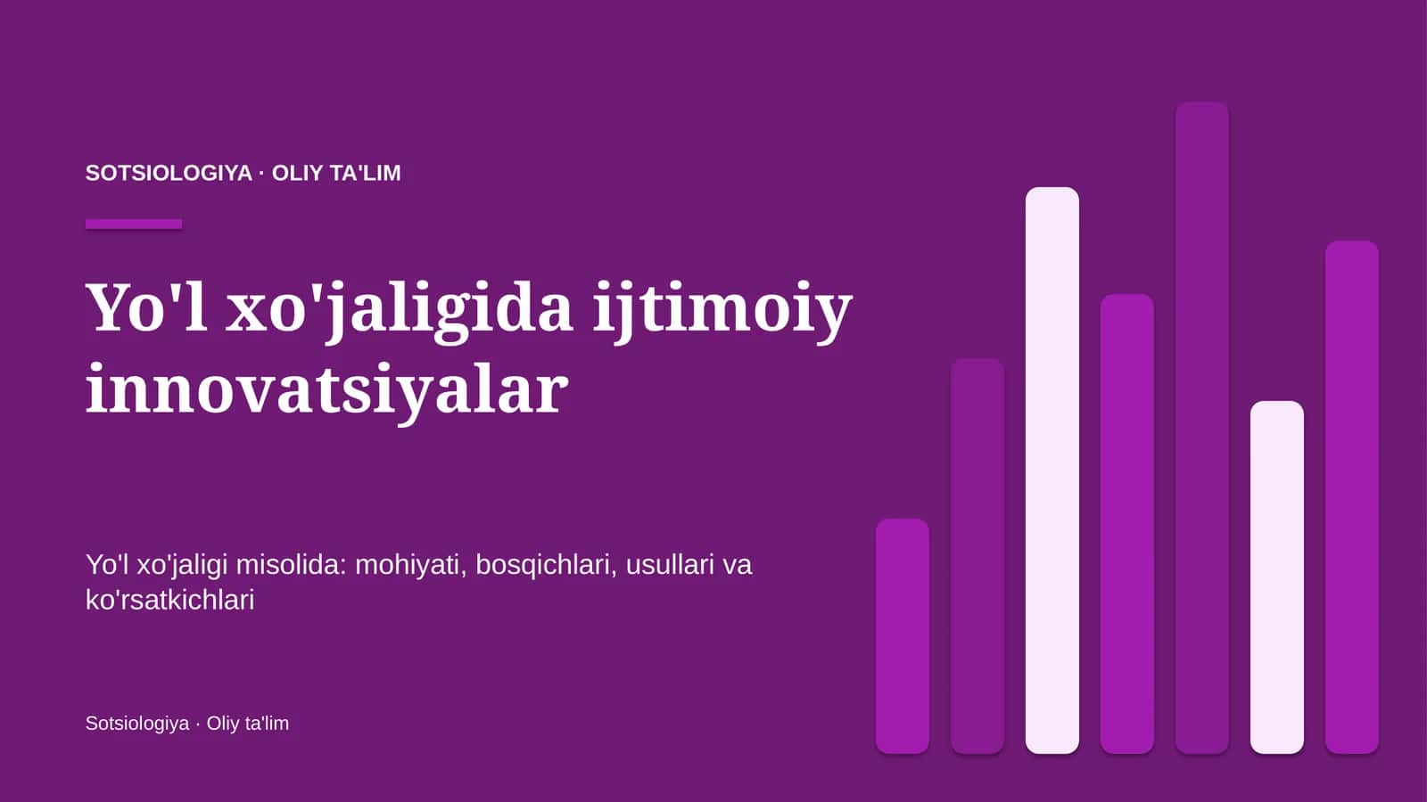 yo'l xo'jaligida ijtimoiy innovatsiyalar 4340