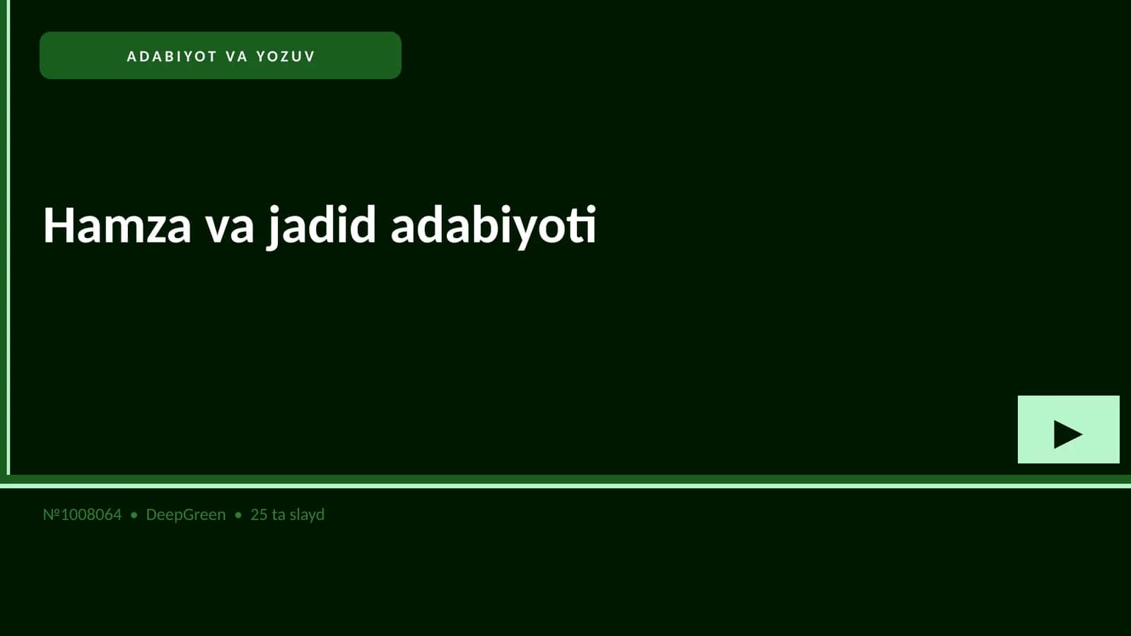 Hamza va jadid adabiyoti