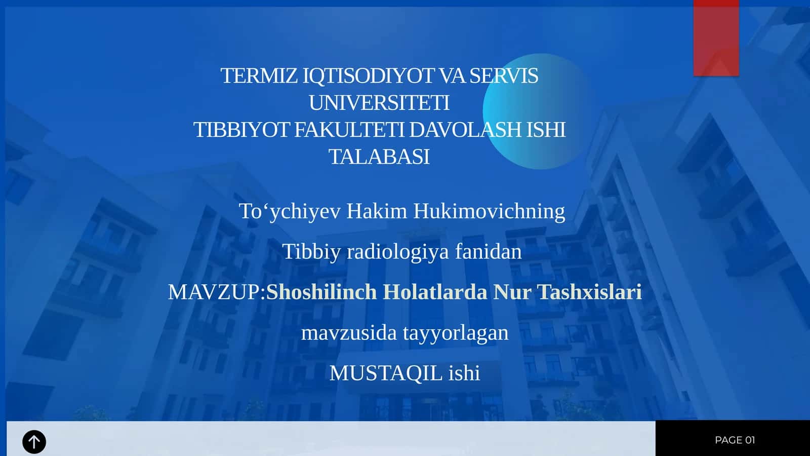 Shoshilinch Holatlarda Nur Tashxislari