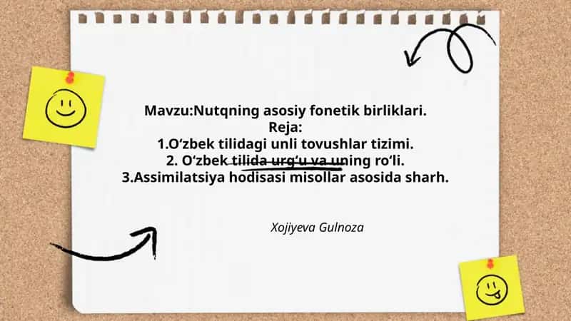 Nutqning asosiy fonetik birliklari