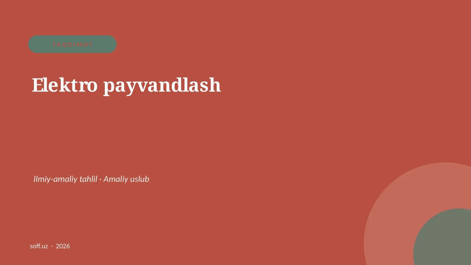 Elektro payvandlash