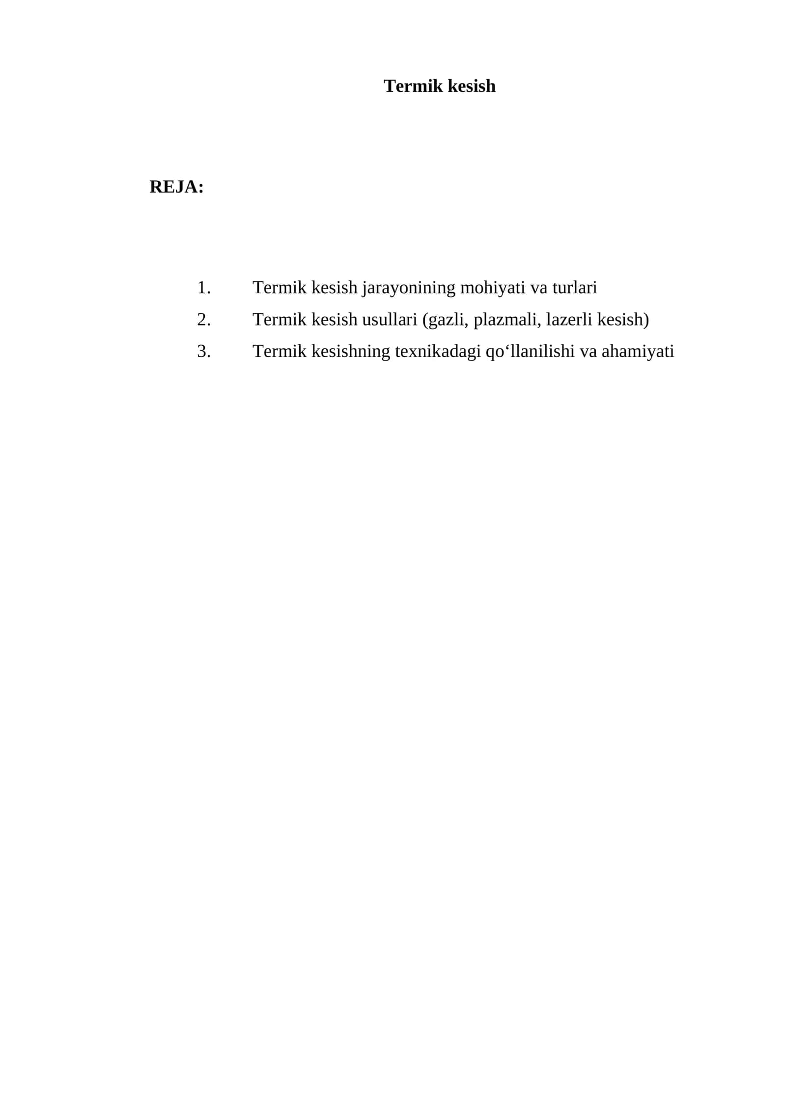 Termik kesish