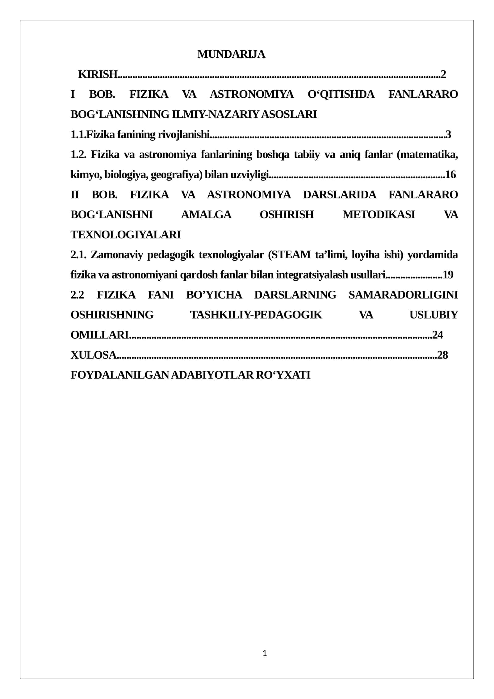FIZIKA VA ASTRONOMIYA DARSLARIDA FANLARARO BOG‘LANISHNI AMALGA OSHIRISH METODIKASI VA TEXNOLOGIYALARI