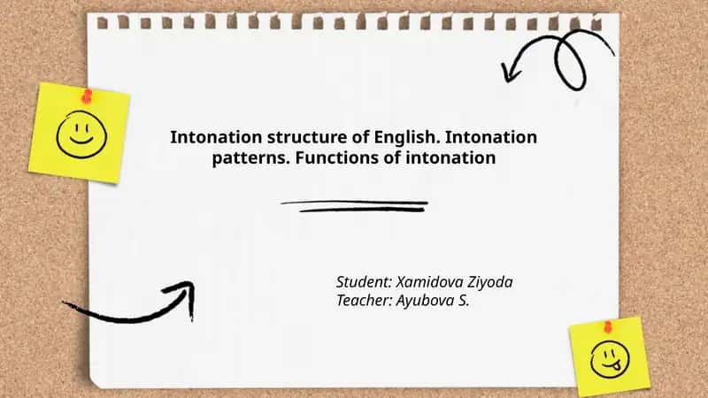 Intonation structure of English