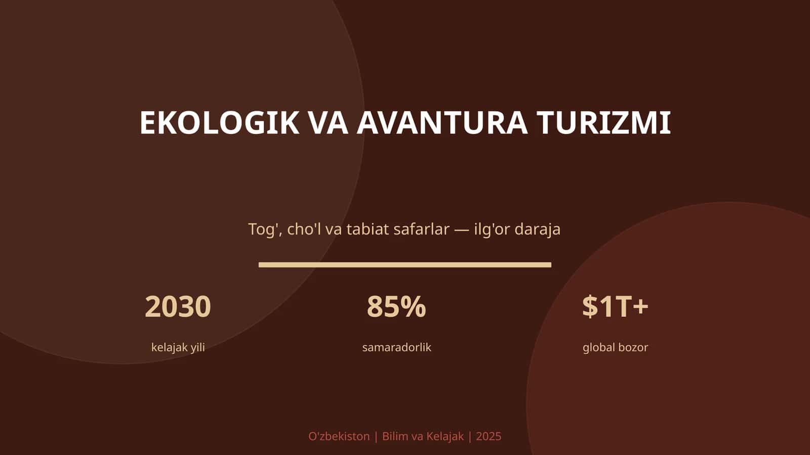 Ekologik va Avantura Turizmi