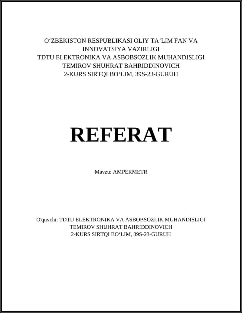 AMPERMETR