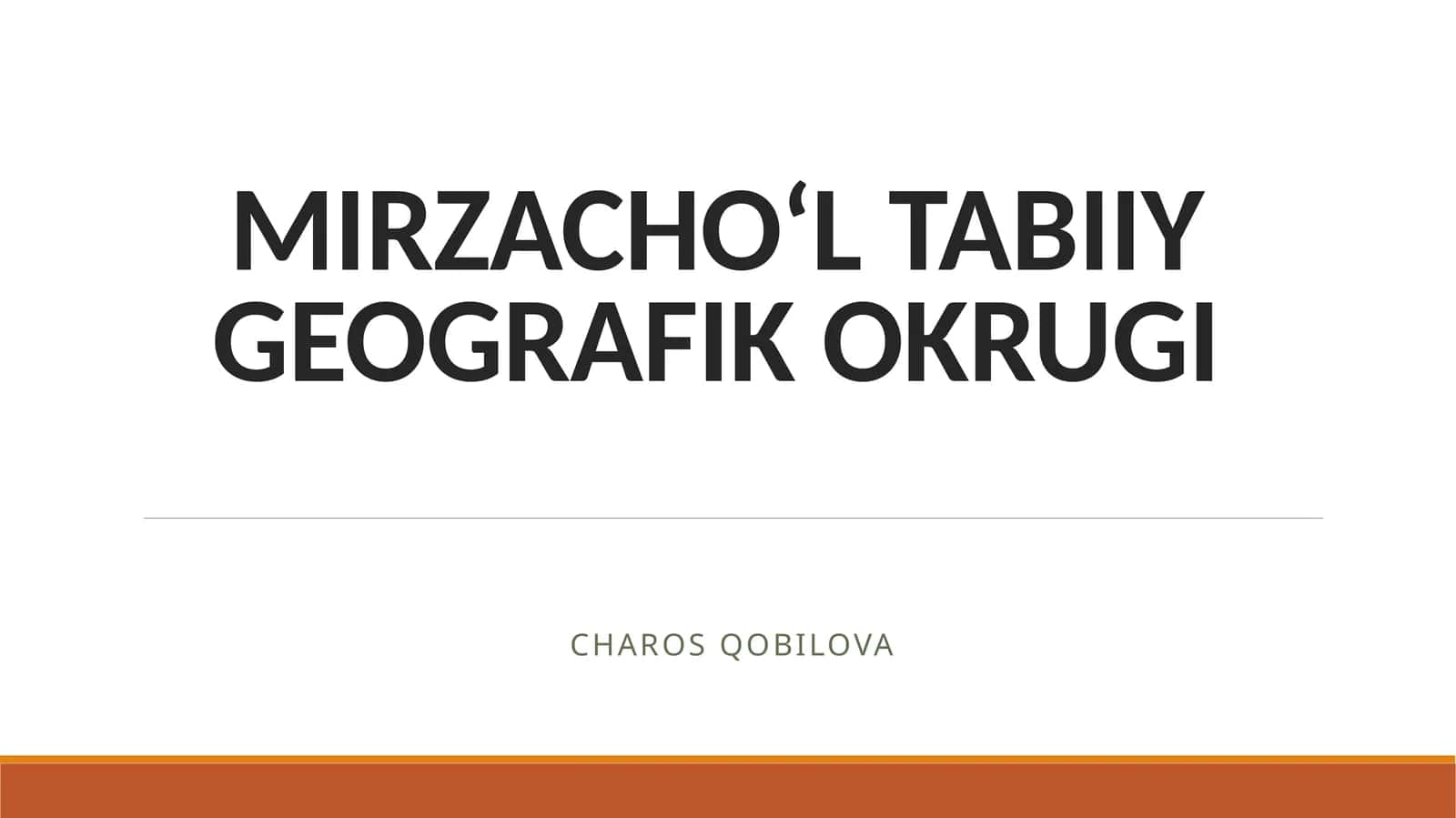 MIRZACHO‘L TABIIY GEOGRAFIK OKRUGI
