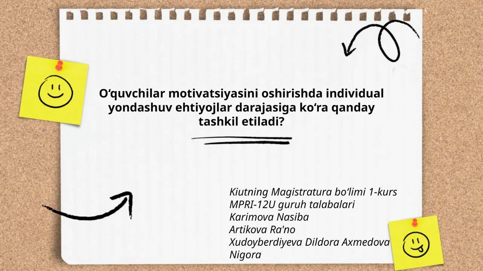 O‘quvchilar motivatsiyasini oshirishda individual yondashuv ehtiyojlar darajasiga ko‘ra qanday tashkil etiladi?