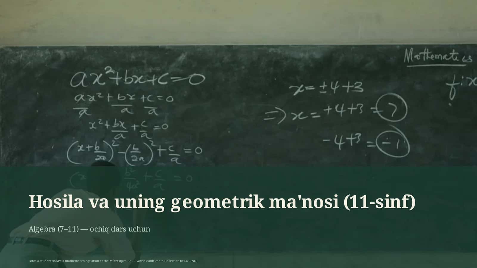 Hosila va uning geometrik ma'nosi (11-sinf)