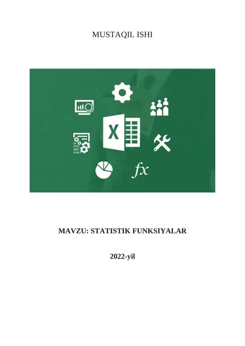 Statistik Funktsiyalar