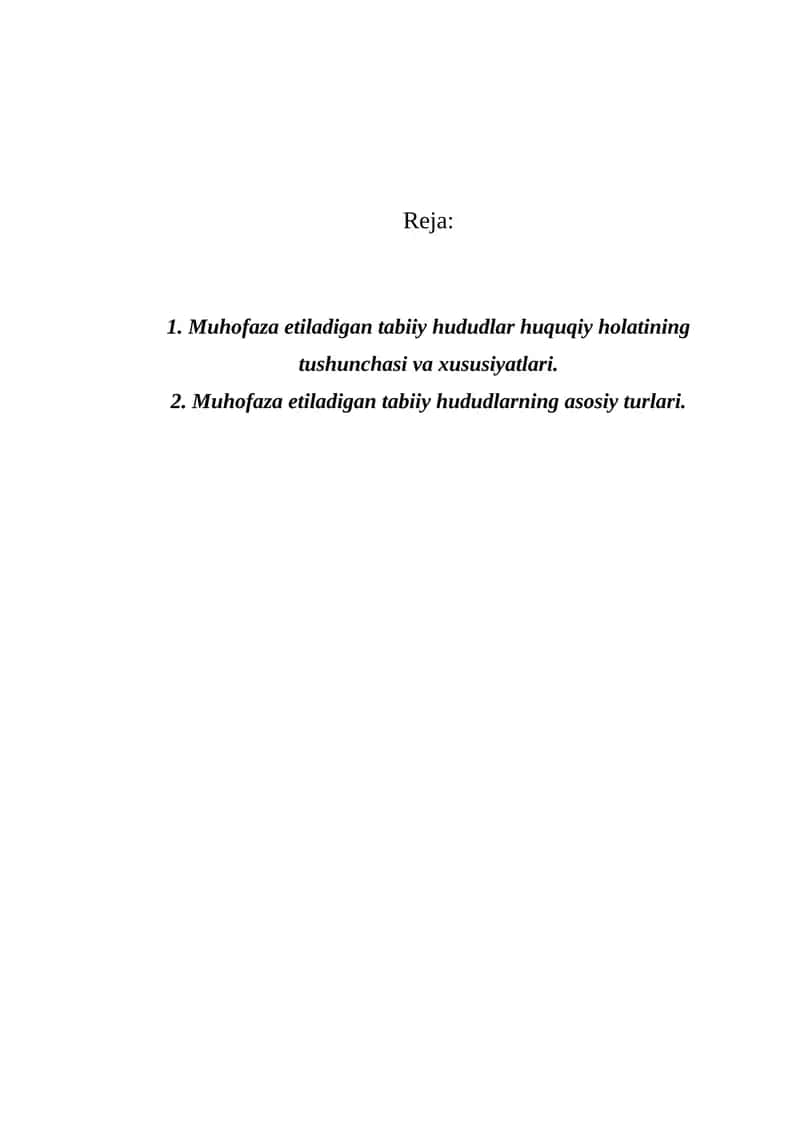 Muhofaza etiladigan tabiiy hududlar