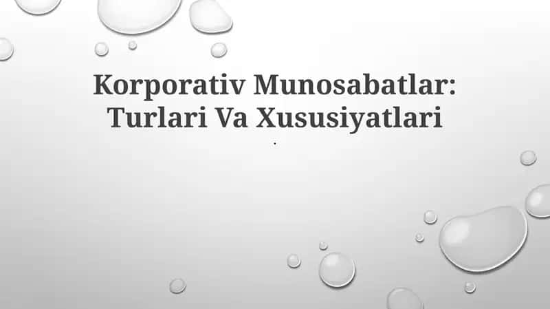 Korporativ Munosabatlar