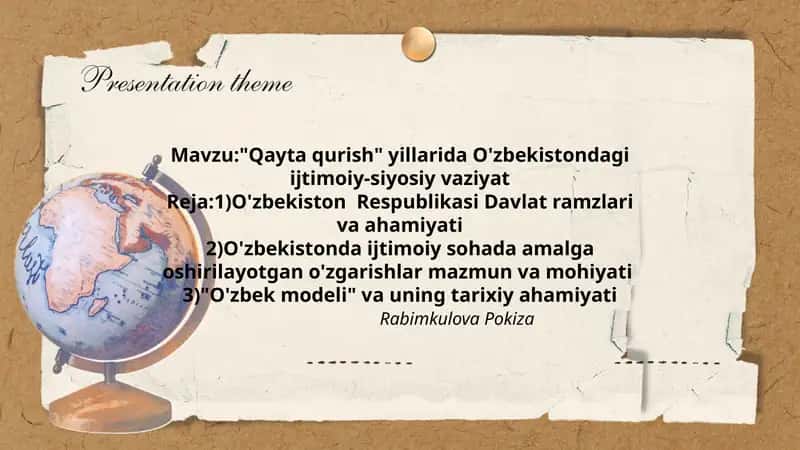 "Qayta qurish" yillarida O'zbekistondagi ijtimoiy-siyosiy vaziyat