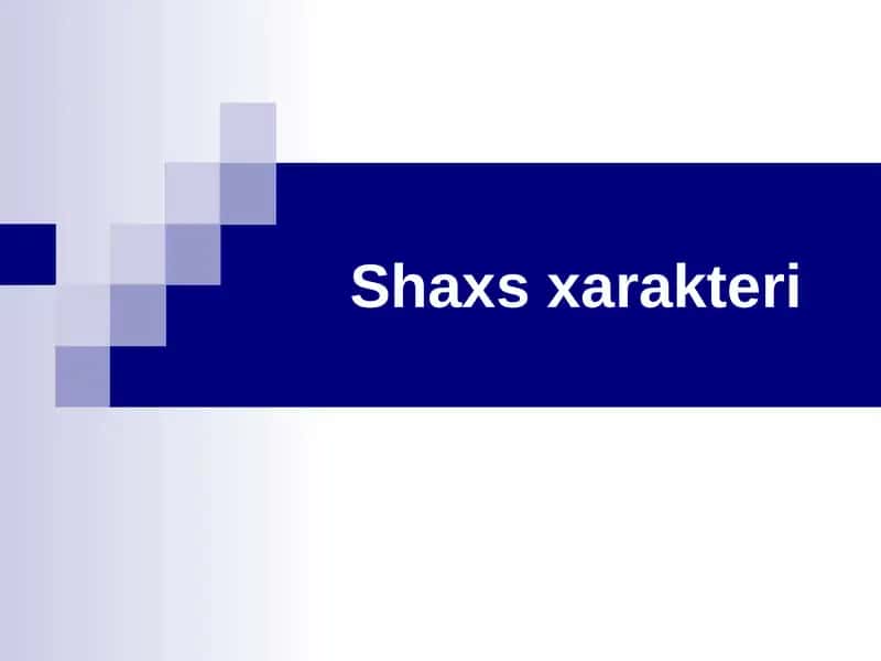 Xarakterologiya
