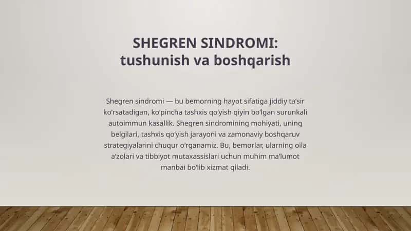 Shegren Sindromi