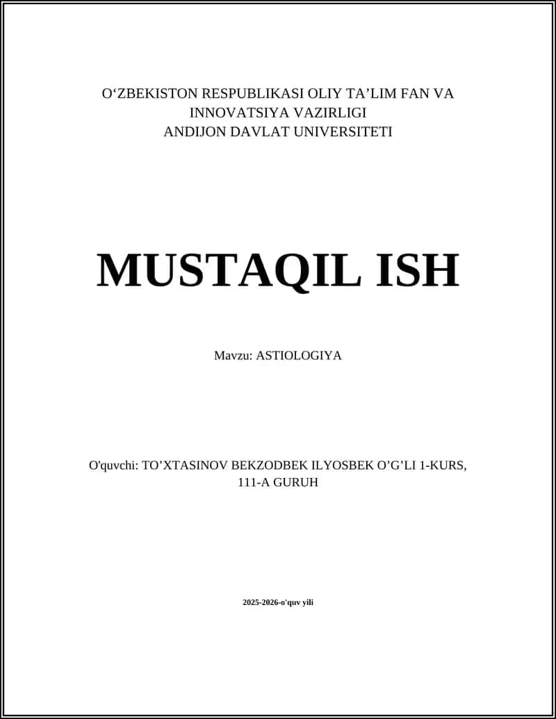 ASTIOLOGIYA