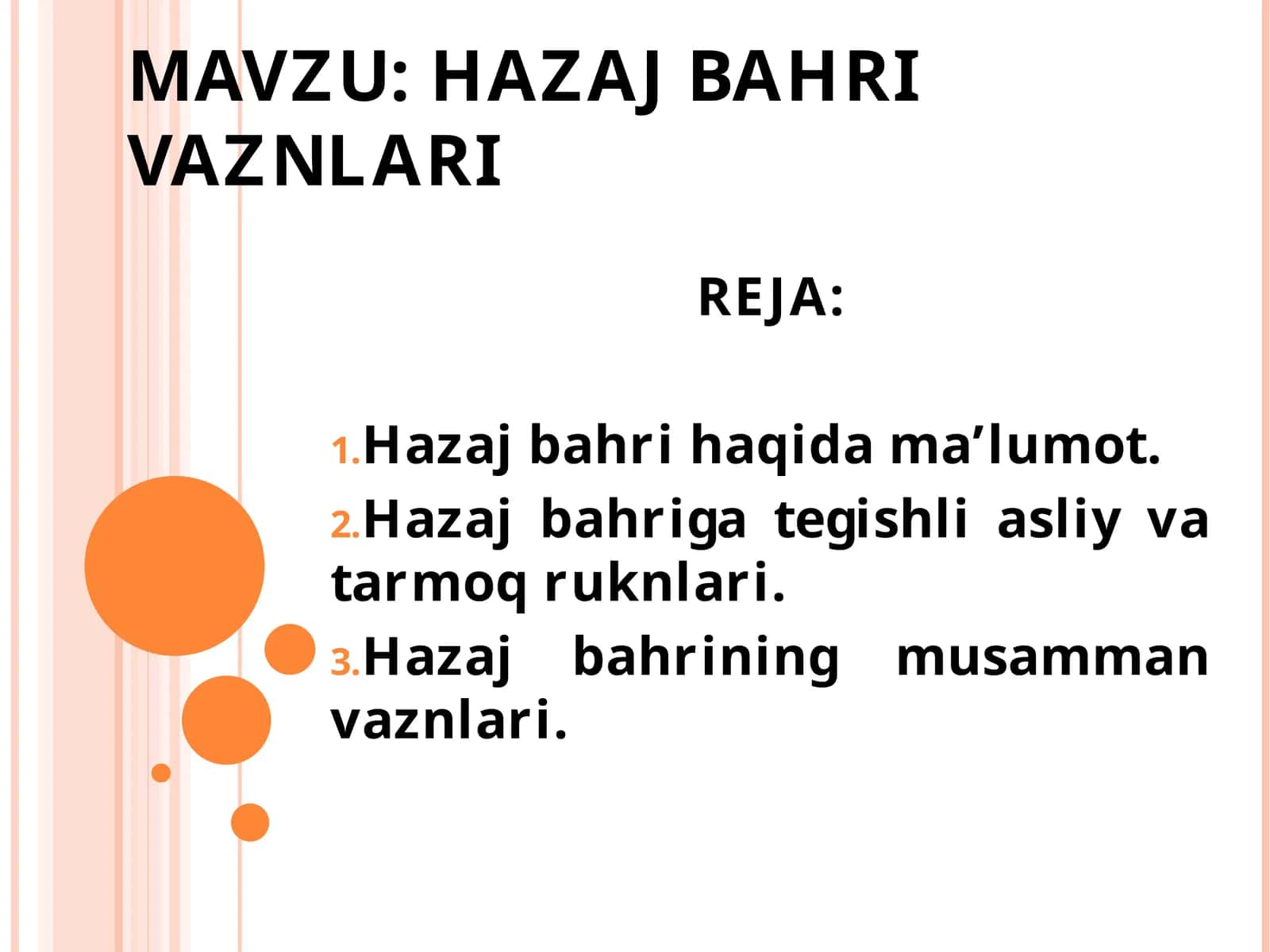 HAZAJ BAHRI VAZNLARI