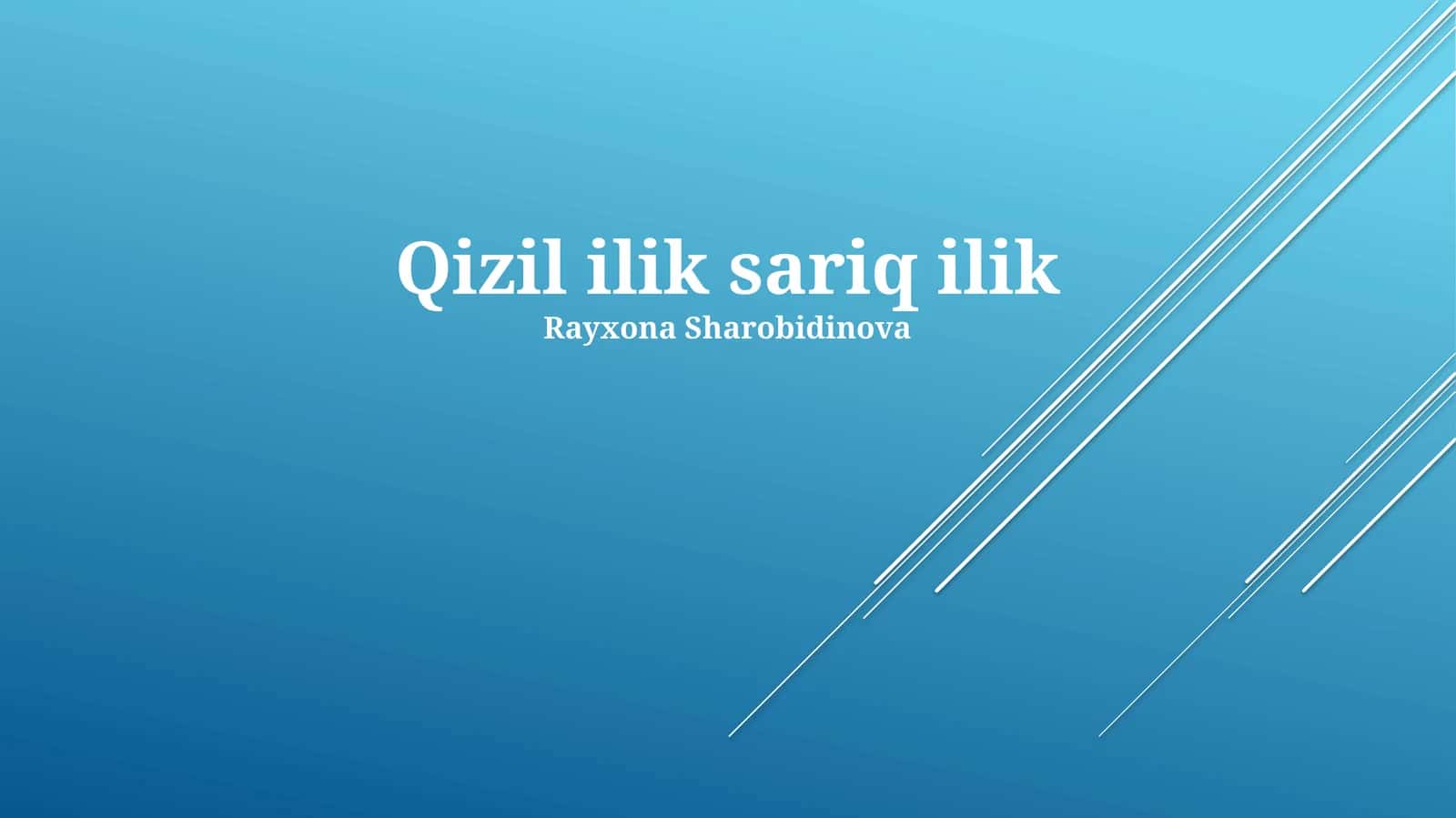 Qizil ilik sariq ilik