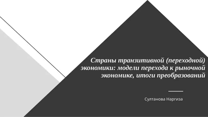 Транзитная экономика