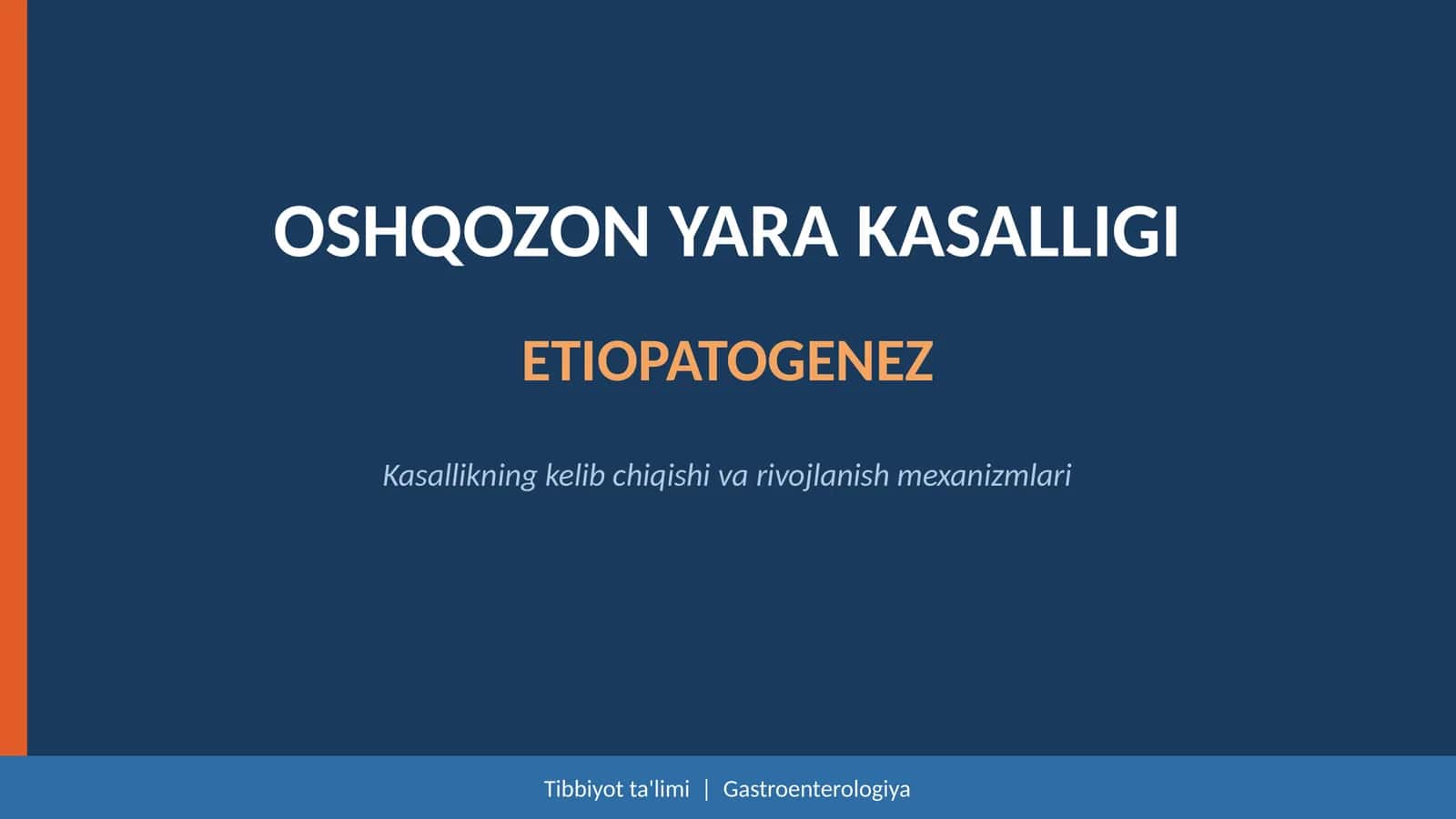 Oshqozon Yara Kasalligi