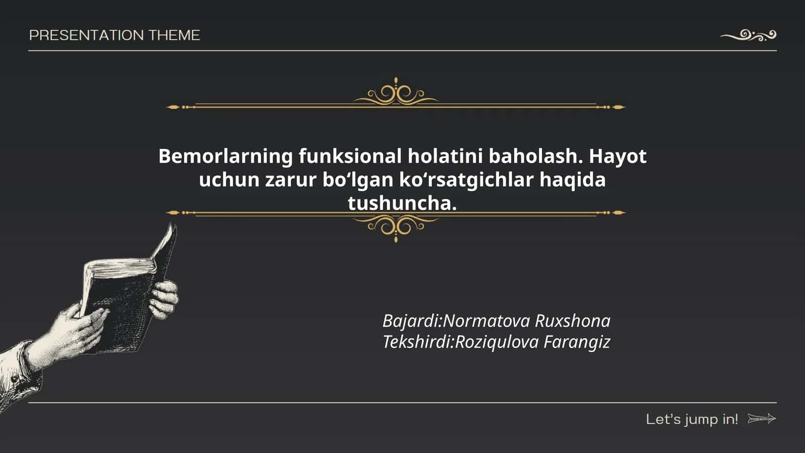 Bemorlarning funksional holatini baholash