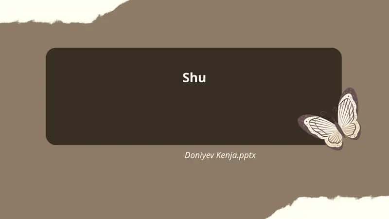 Reja: Shu soʻzining grammatik taʼrifi va funksiyalari
