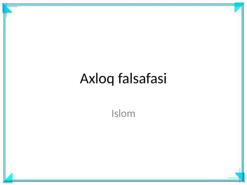 Axloq falsafasi