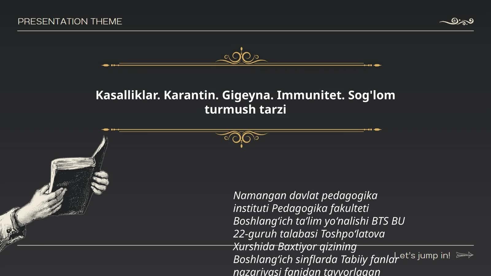 Tabiiy fanlar nazariyasi taqdimoti