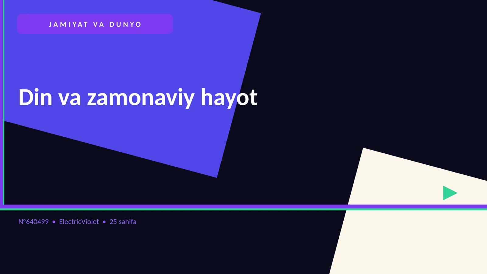 Din va zamonaviy hayot