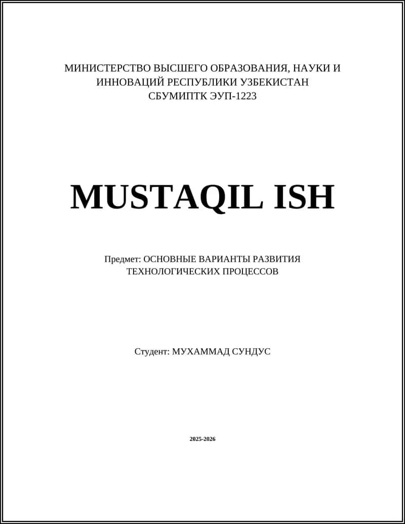 MUSTAQIL ISH