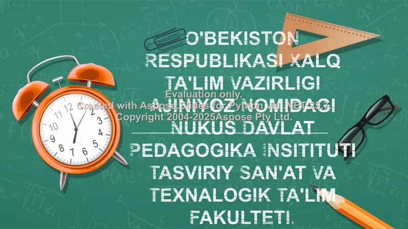 Tasviriy san'at va muhandislik grafikasi Ta'lim Prezentatsiyasi