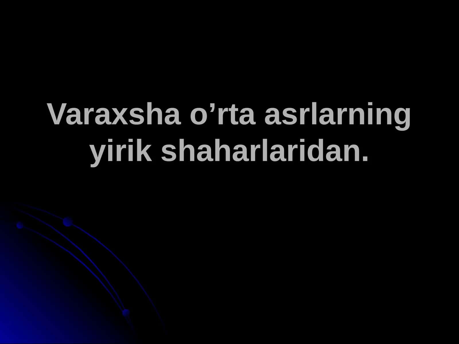Varaxsha shahri