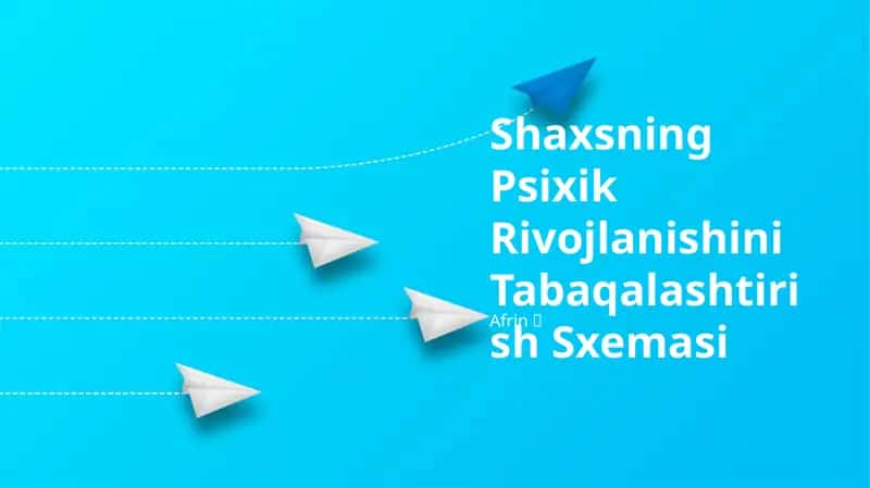 Shaxsning Psixik Rivojlanishini Tabaqalashtirish Sxemasi