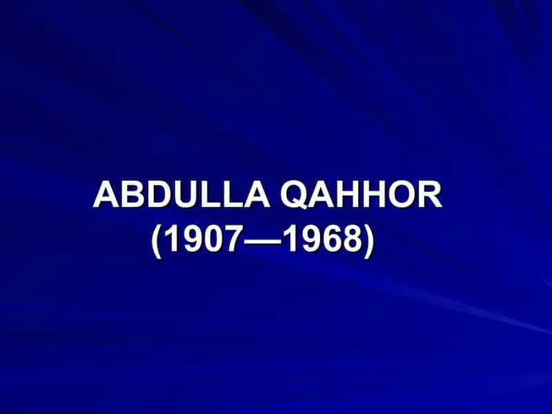 Abdullo Qahhor
