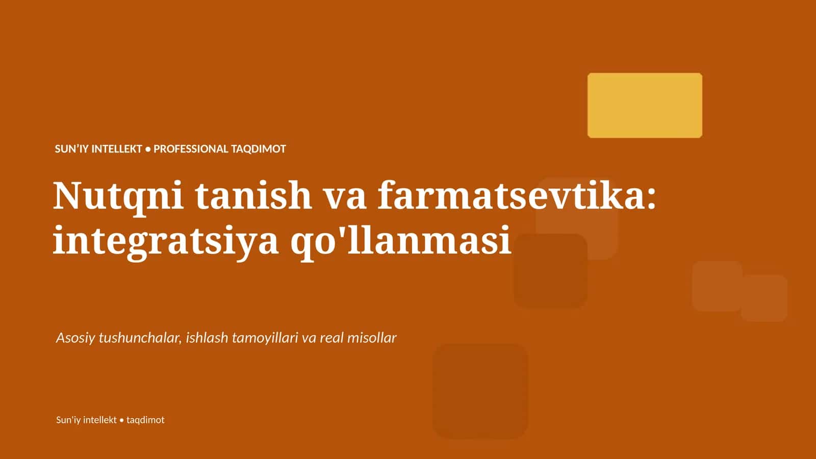 Nutqni tanish va farmatsevtika: integratsiya qo'llanmasi