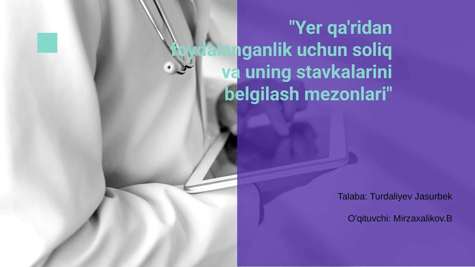Yo'rtaqa'ridan foydalanganlik uchun soliq va uning stavkalarini belgilash mezonlari