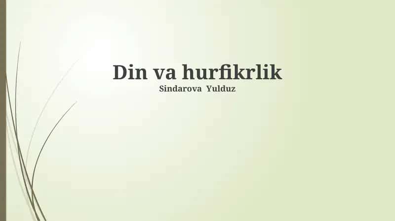 Din va hurfikrlik