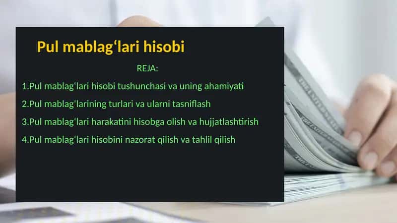 Pul mablag‘lari hisobi