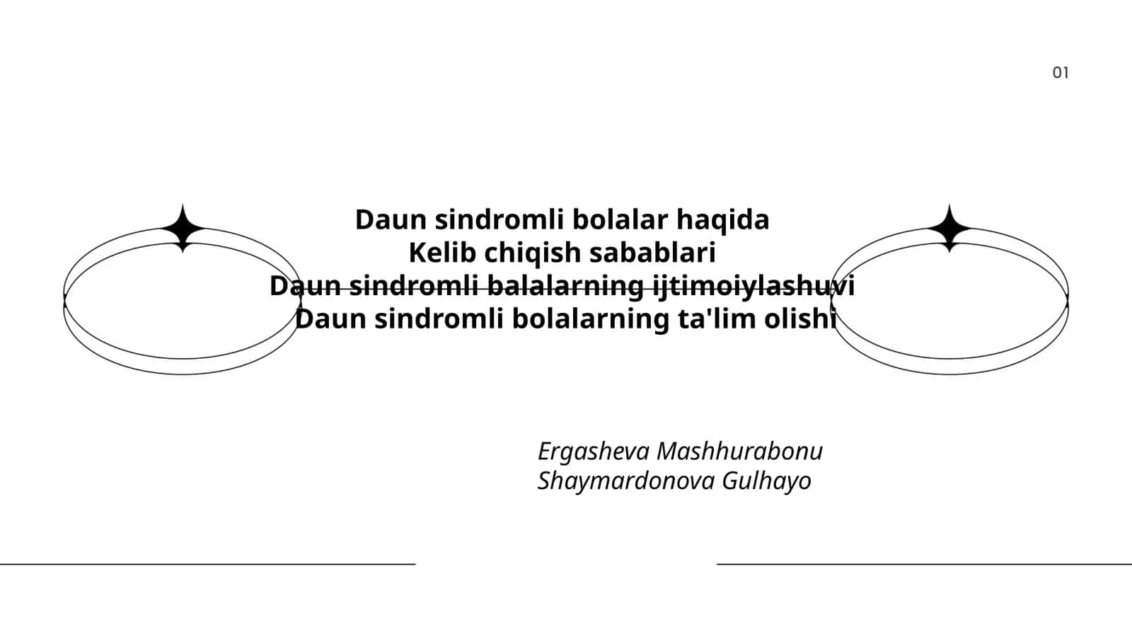 Daun sindromli bolalar haqida