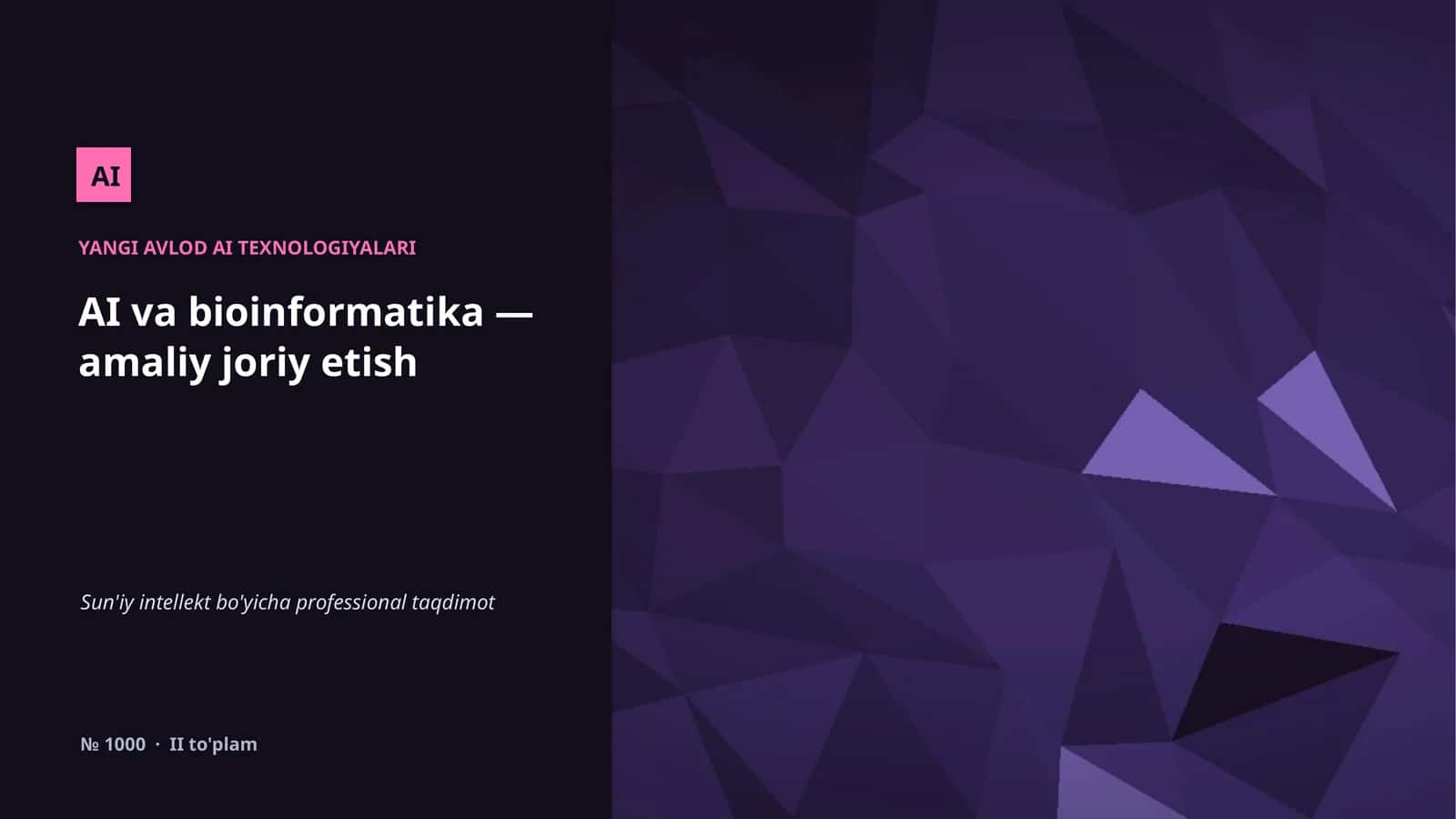 YANGI AVLOD AI TEXNOLOGIYALARI