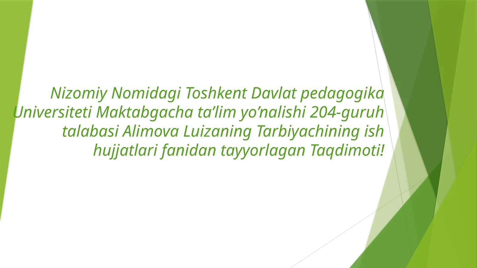 Talbatlar va Vazirlar Qarori To‘plamlari