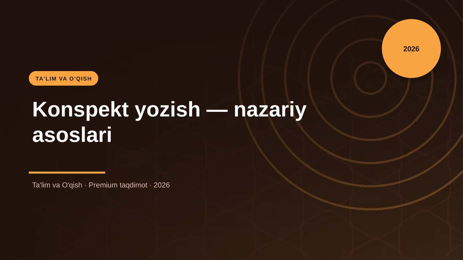 Konspekt yozish — nazariy asoslari