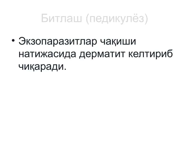 Педикулёз (битлаш)