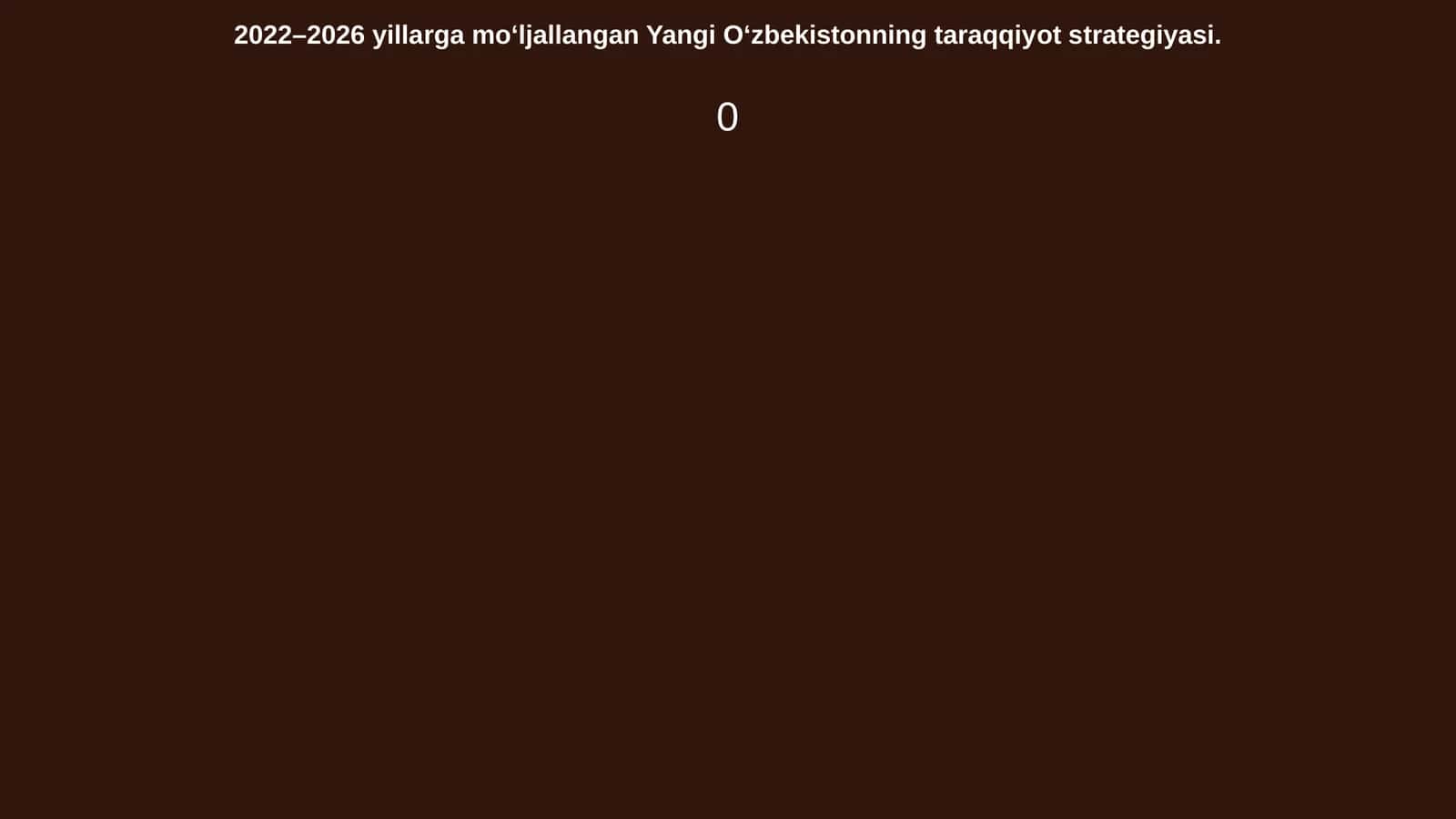 Yangi O‘zbekistonning taraqqiyot strategiyasi