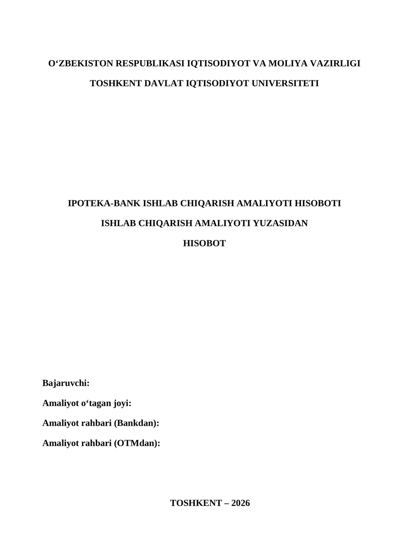 IPOTEKA-BANK  AMALIYOTI HISOBOTI